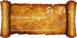 Szalczer Csanád névjegykártya