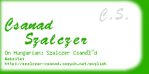 csanad szalczer business card
